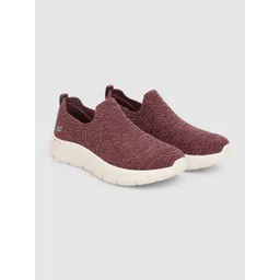 Skechers Women Red Mesh Go Walk Flex Vella Sports Shoes