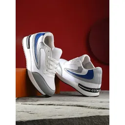 The Roadster Lifestyle Co. Women White & Blue Colourblocked Lightweight Sneakers