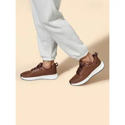 NEEMANS Men Comfort Insole Contrast Sole Lace-Ups Sneakers