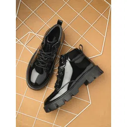 Leo's Fitness Shoes Men Lace Up Chunky Boots