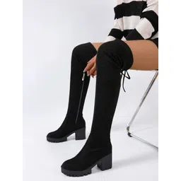 Shoetopia Women Block Heeled Chunky Boots