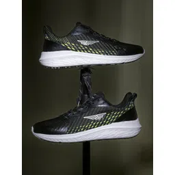 Red Tape Men Black Textile Walking Shoes