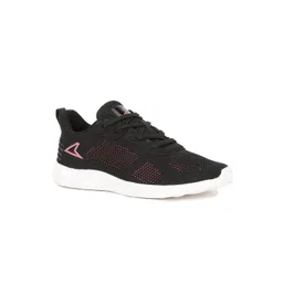 Power Women Black Textile Running Non-Marking Shoes