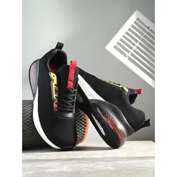 HRX by Hrithik Roshan Men Black & White Mesh Running Shoes