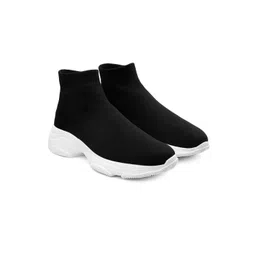 Bxxy Men Lightweight Mid Top Mesh Contrast Sole Slip-On Sneakers
