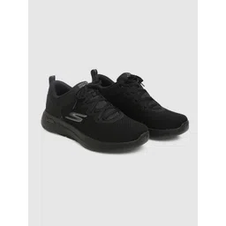 Skechers Men Black Mesh Go Walk Arch Fit Clinton Sports Shoes