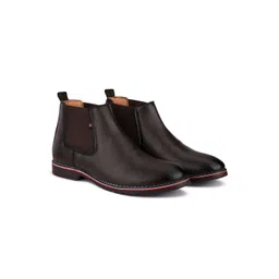 BERSACHE Men Leather Mid-Top Chelsea Boots