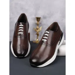 LOUIS STITCH Men American Tan Leatherette Sneaker Cushioned Casual Shoes