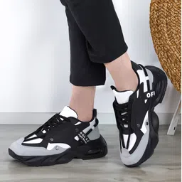 Trendy Air Sole Sneakers for Men | Breathable Casual Lace-Up Shoes Party Wear For Men