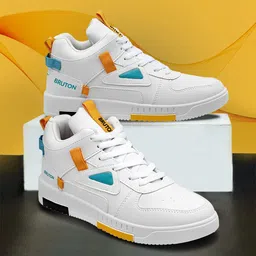 White Trendy & Stylish Casual Shoes High Tops For Men