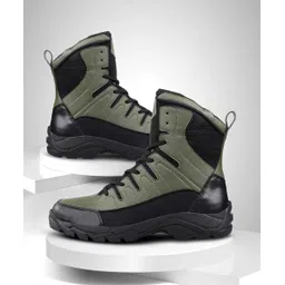 FLAME 7-Eye Moto Inspired Mild Water Proof Snow Boots Boots For Men