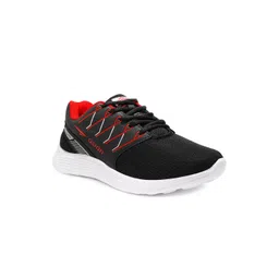 ASIAN Men Black Mesh Running Non-Marking Lace-Up Shoes