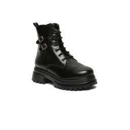 VALIOSAA Women Heeled Buckle Detail Mid-Top Regular Boots