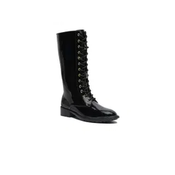 Bruno Manetti Women Black Lace-Up Regular Boots