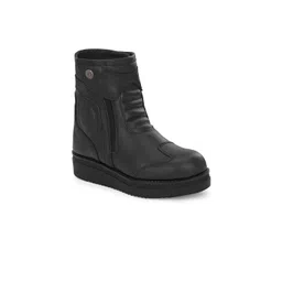 Eego Italy Women Textured Leather Biker Boots