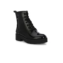 GARDIN Women Mid-Top Lace-Up Platform Boots