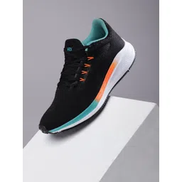 HRX by Hrithik Roshan Men Black & Teal Green Zoom Mesh Running Shoes