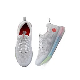 bacca bucci Men Off White Mesh Running Non-Marking Shoes