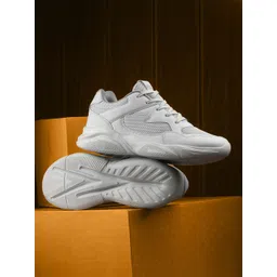 HRX by Hrithik Roshan Men Grey Textured Lace-Up Running Shoes