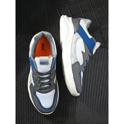 HRX by Hrithik Roshan Men White And Grey Memory Foam Non-Marking Running Shoes