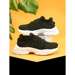 KRAASA Women Lace Up Mesh Running Shoes