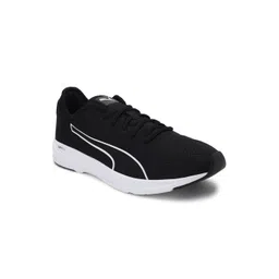 Puma Unisex Black & White Textile Running Shoes