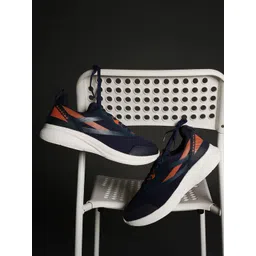 HRX by Hrithik Roshan Men Navy Blue & White Flyknit Mesh Running Shoes