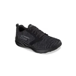 Skechers Men Black Mesh Running Non-Marking Shoes