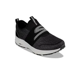 Skechers Men Black & White Mesh Running Non-Marking Shoes