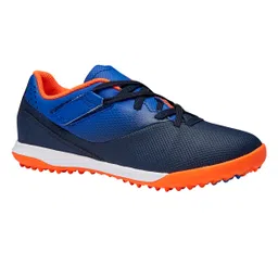Kids Football Shoes Agility 500 Velcro Turf - Blue Navy