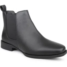 Women Black Mid-Top Chelsea Boots Boots For Women