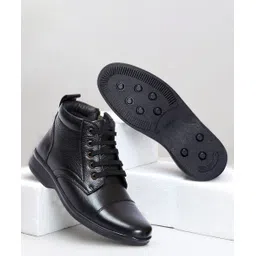 Genuine Leather Boots for Men AD1165 | Zipper Boots| Memory Cushion| High Ankle Boots For Men