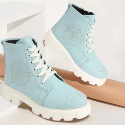 Outdoor Winter High Top Chunky Lace Up Casual Boots For Women