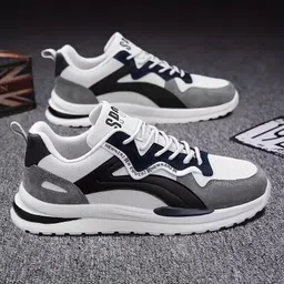 Men's Casual Sneakers- Stylish Trending New Fashion White Shoes for Boys Sneakers For Men