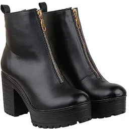 Women's Boots | Faux Leather, Trendy, Comfortable,Zipper Boots for Women & Girls Boots For Women