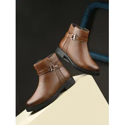 Stylish Textured Ankle Length Versatile Boots For Women
