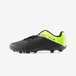 Kids' Football Boots Lace 100 Grass - Black/Yellow