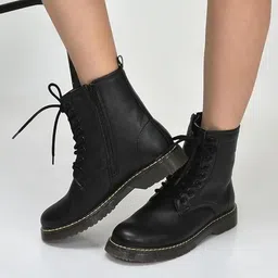 Classic High Ankle 8-Eye Lace Up Casual Long Travelling|Trekking Boots For Women