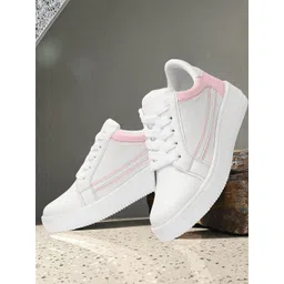 Collection Of White Casual Sneakers Walking Shoes For Women