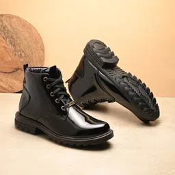 Royal VIROLA Party Wear ll Casual ll Latest Patent Leather Boots for Men Boots For Men