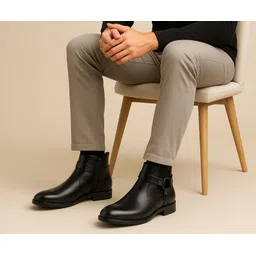 Men’s Stylish Leather with Side Zipper Boots For Men