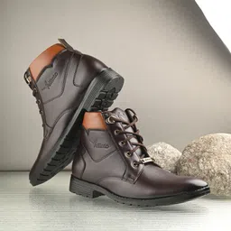Casual Mid-Ankle Synthetic leather Boots For Men Boots For Men