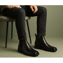 THE ASHFORD – Men’s Stylish Vegan Leather with Side Zipper Boots For Men