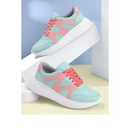 Stylish Green Running Sneakers & Comfortable Walking shoe (S5501) Sneakers For Women