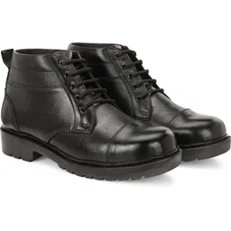 Men's Black NCC/Military/Army Genuine Leather Boots For Men